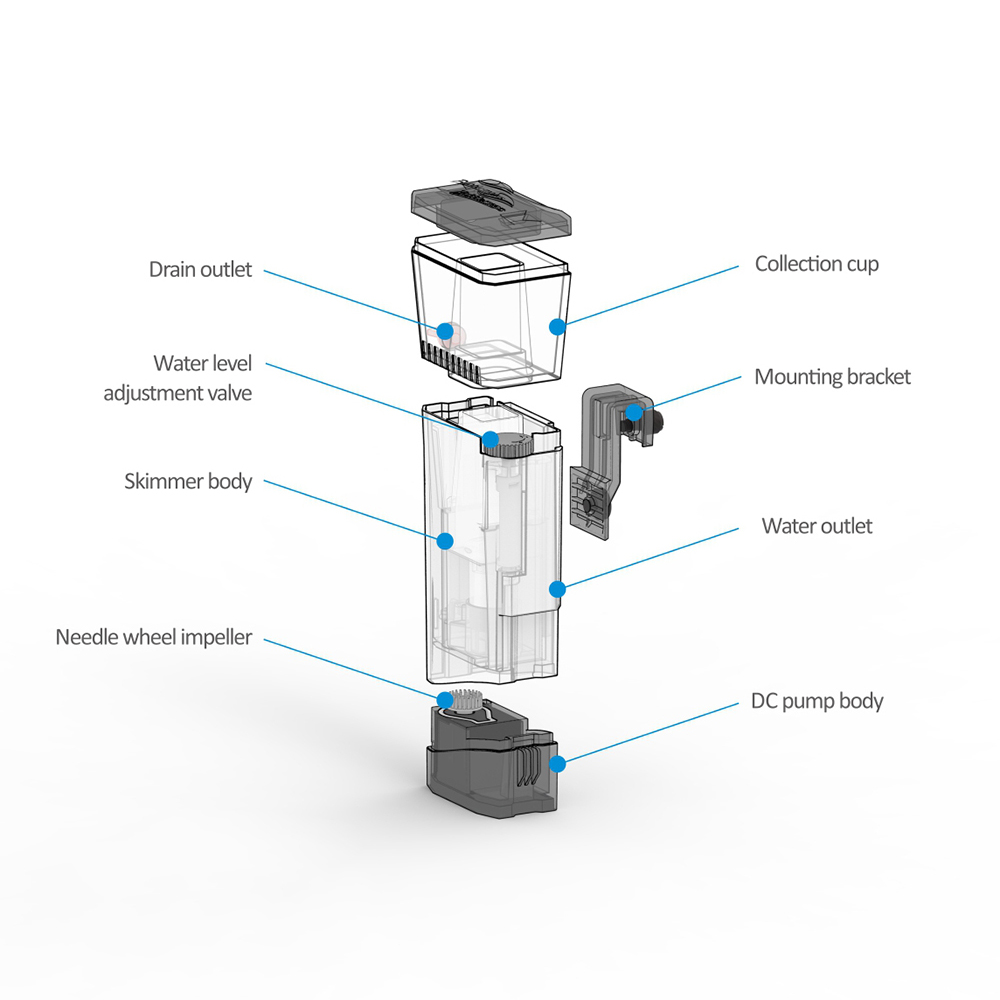 Internal Nano Skimmer Mini Q 1 - Marine Aquarium Protein Skimmer review and price