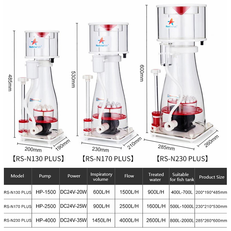 110-240V Red Starfish Aquarium - Marine Aquarium Protein Skimmer review and price